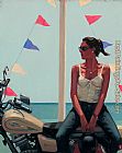 Jack Vettriano La Fille a la Moto painting